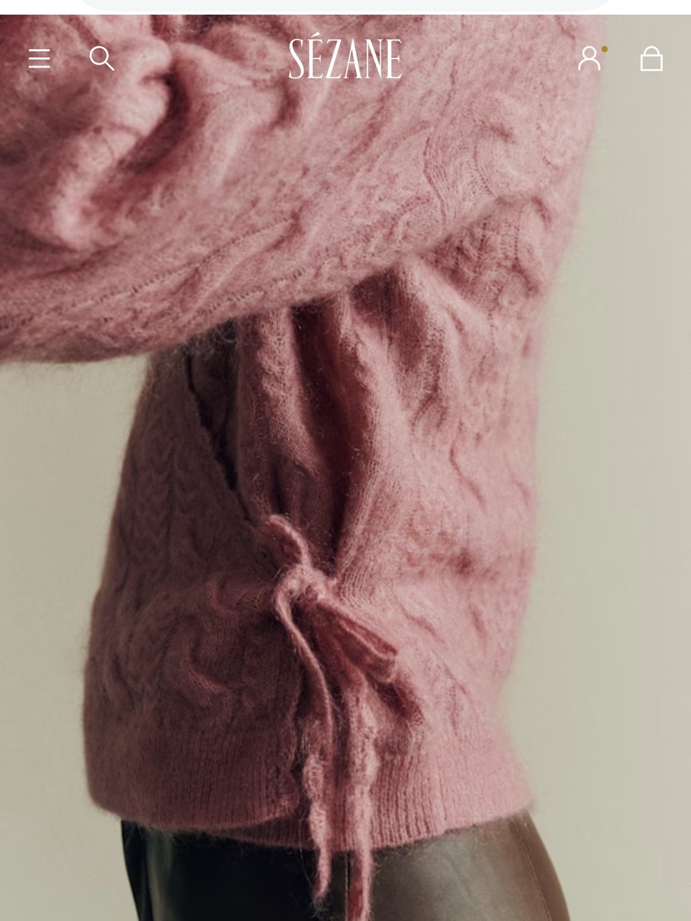 Sezane Odalie Sweater in Petal Pink size XS NEW - Picture 3 of 13